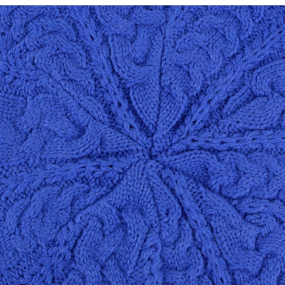 Blue soft Beanie, Chic, and Lightweight Crochet Knitted Style Beani… - Picture 2 of 5